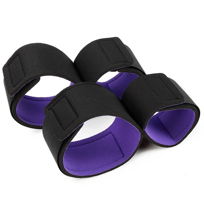 Adult SM Sex Restraint Handcuffs Slave Tools Bdsm No Vibrators Sexy Wrist To Ankle Cuffs Open Leg Hand Toys Bondage For Couples